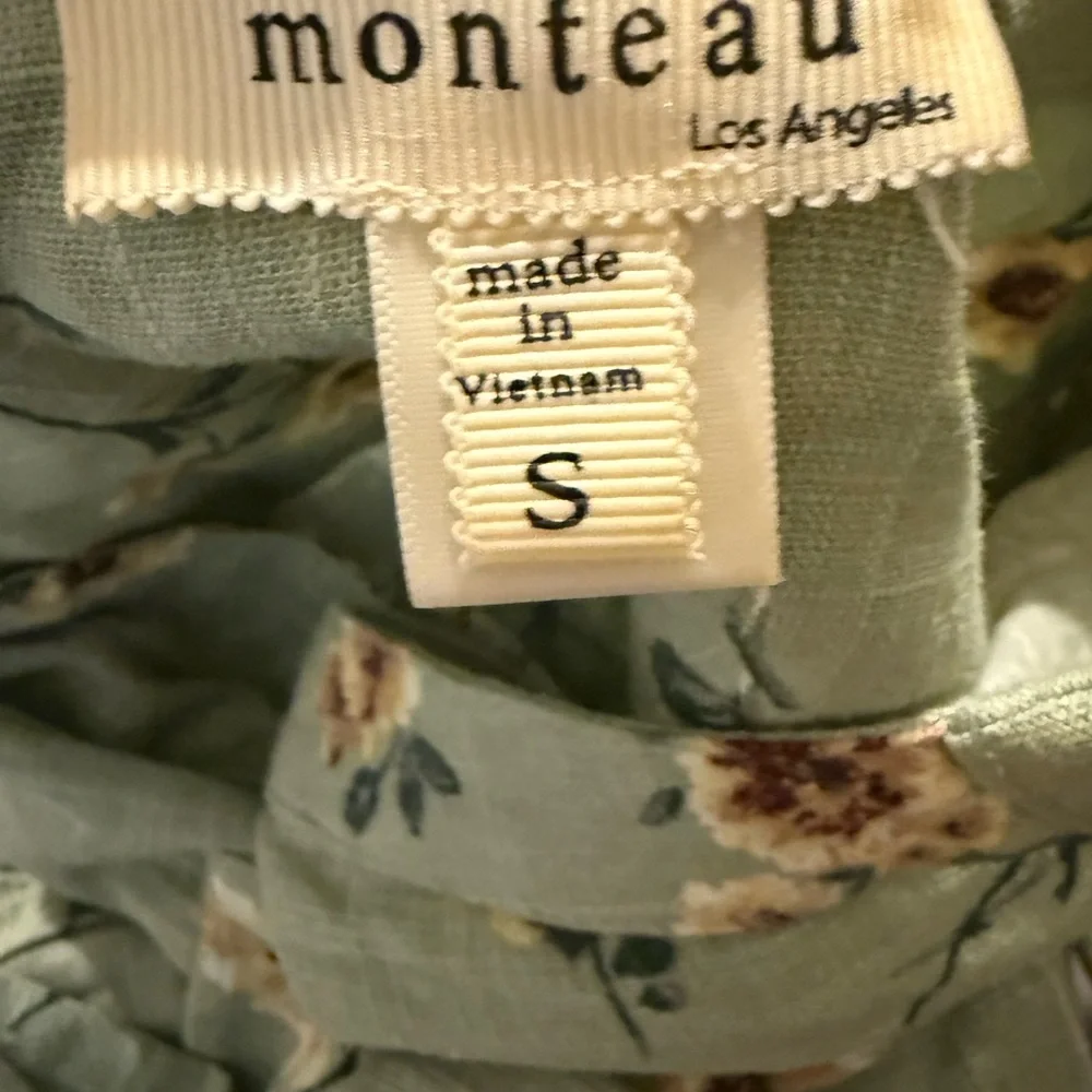 Monteau Green Midi Dress with Elegant Design - Picture 3 of 3